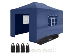 LifeGoods 3 x 4,5 meter partytent met zijwanden - Dark Blue
