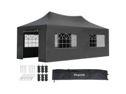 LifeGoods 3 x 6 meter partytent met zijwanden - Anthracite