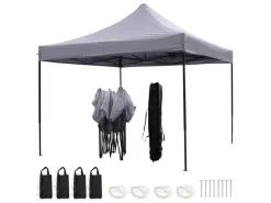 LifeGoods 3x3 m partytent - Dark Grey