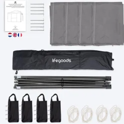 LifeGoods 3x4.5 m partytent - Dark Grey
