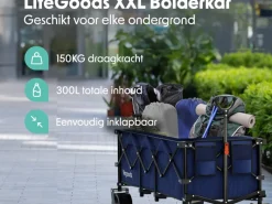 LifeGoods XXL bolderkar - Blue