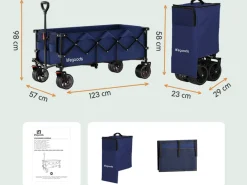LifeGoods XXL bolderkar - Blue
