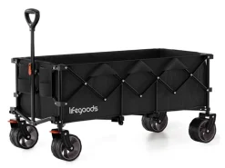 LifeGoods XXL 300L bolderkar - Black
