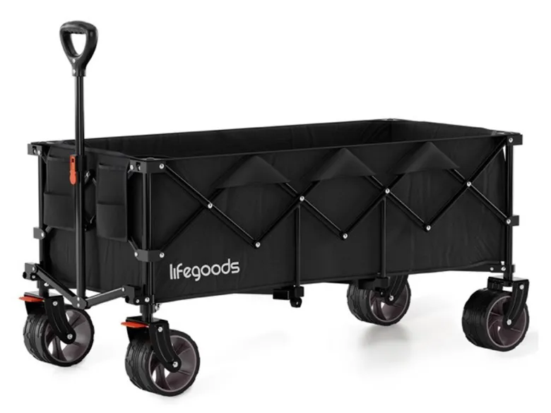 LifeGoods XXL 300L bolderkar - Black