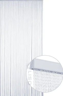 Liso Alaska kunststof transparant vliegengordijn - 100 × 215 cm