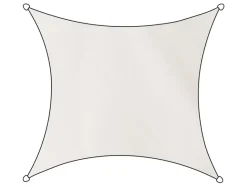 Livn Como vierkant polyester 5 x 5 meter schaduwdoek - White