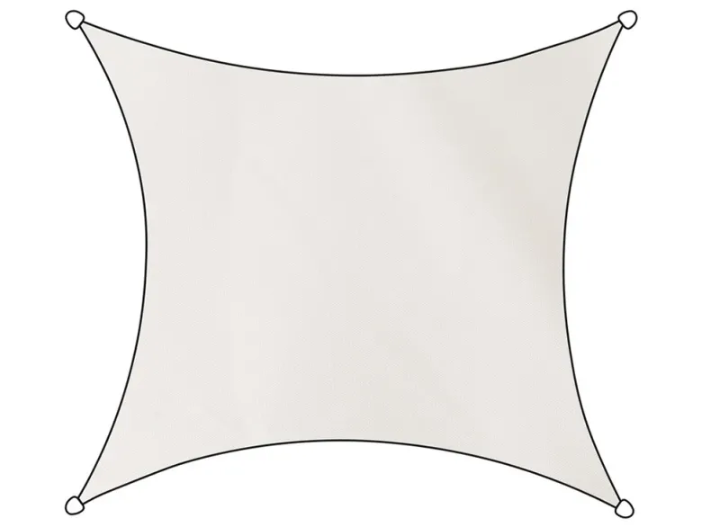 Livn Como vierkant polyester 5 x 5 meter schaduwdoek - White