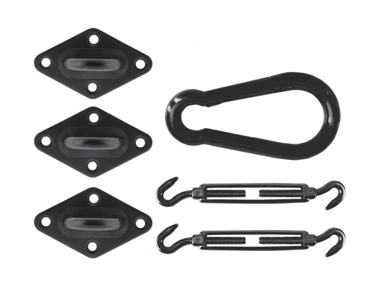 Livn driehoek schaduwdoek RVS bevestigingsmateriaal - Black