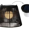 Lumineo Black rieten solar lantaarn
