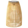 Lumineo Natural rieten steady solar lantaarn