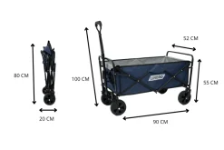 Luvego opvouwbare bolderkar - 80 kg