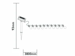 Luxform Alicante Solar stringlight feestverlichting