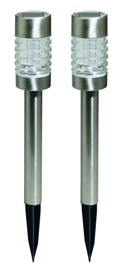 Luxform Torino set van 2 staande solarlampen