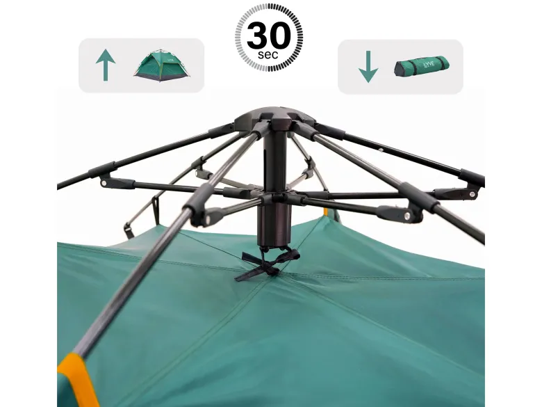 Lyve Pop-Up XL 3-persoons tent - Green
