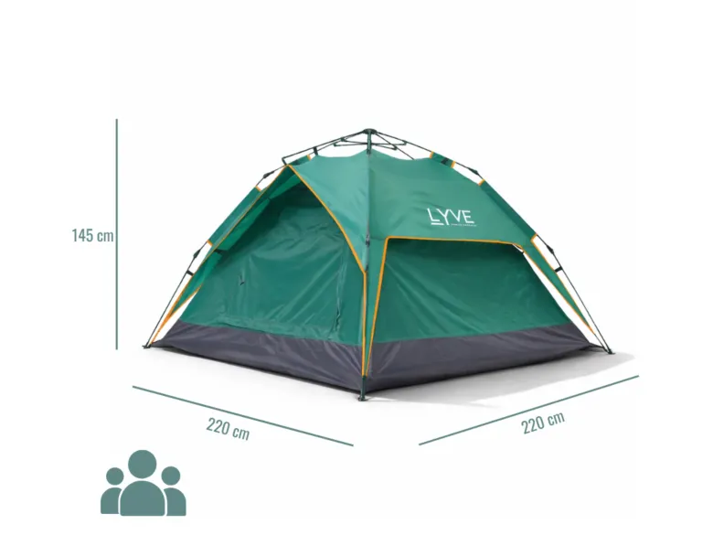 Lyve Pop-Up XL 3-persoons tent - Green