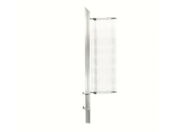Maanta Alu Simple schaduwdoek paal met wandmontage