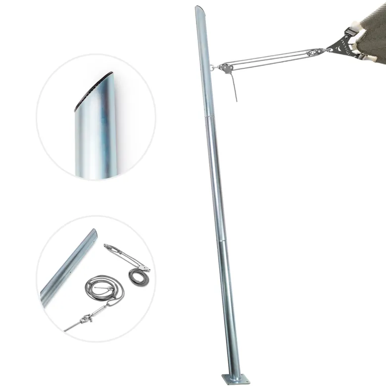 Maanta EZ Mast 80° basisplaat schaduwdoek paal - Staal