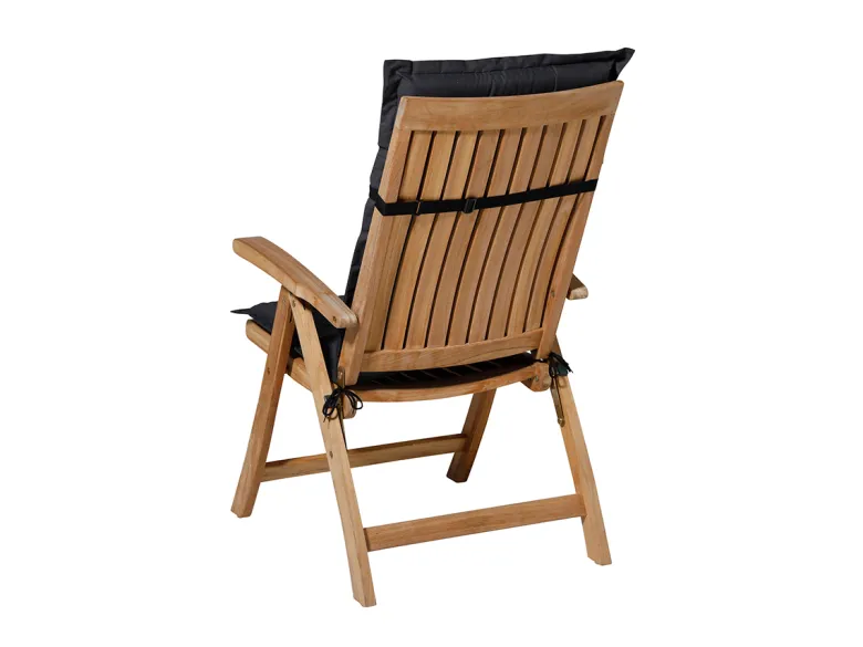 Madison Basic black hoge rug tuinkussen
