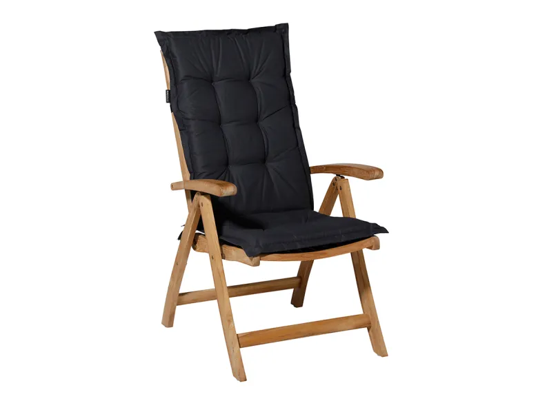 Madison Basic black hoge rug tuinkussen