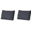 Madison Basic black Rugkussen - Set van 2