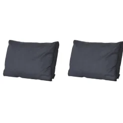 Madison Basic black Rugkussen - Set van 2