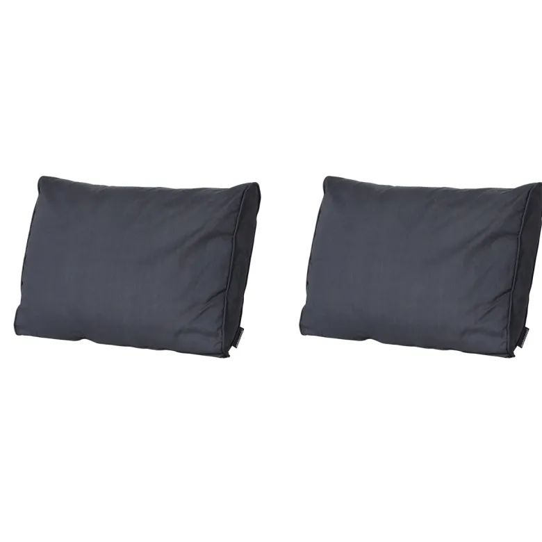 Madison Basic black Rugkussen - Set van 2