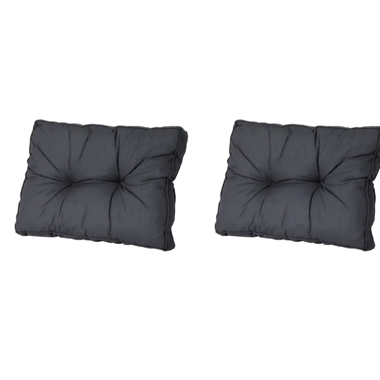 Madison Basic black Rugkussen - Set van 2