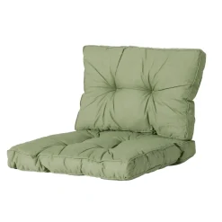Madison Basic green Rugkussen - Set van 2