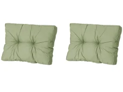 Madison Basic green Rugkussen - Set van 2