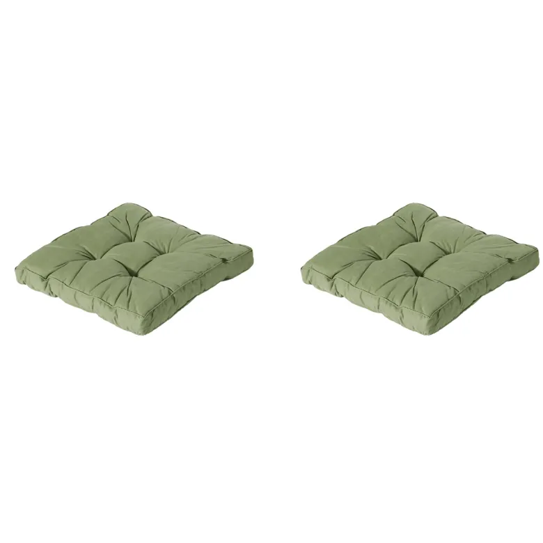 Madison Basic green Zitkussen - Set van 2