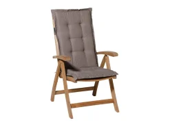 Madison Basic taupe hoge rug tuinkussen