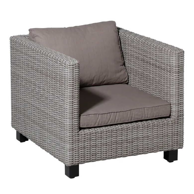 Madison Basic taupe Rugkussen - Set van 2