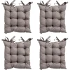 Madison Basic taupe Zitkussen - Set van 4