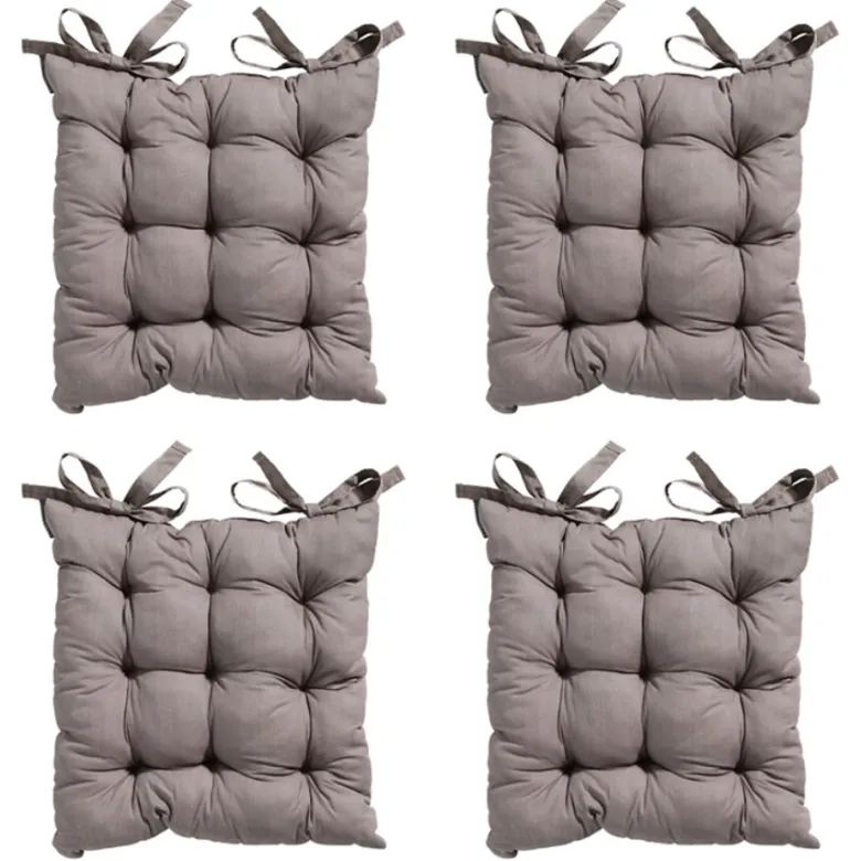 Madison Basic taupe Zitkussen - Set van 4