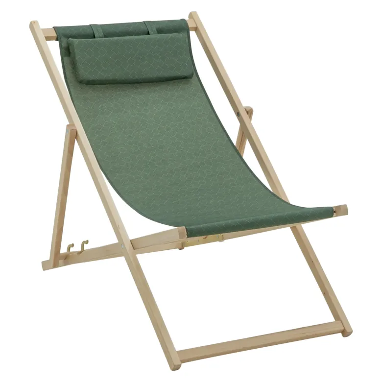 Madison Check 120 x 55 strandstoel - Green