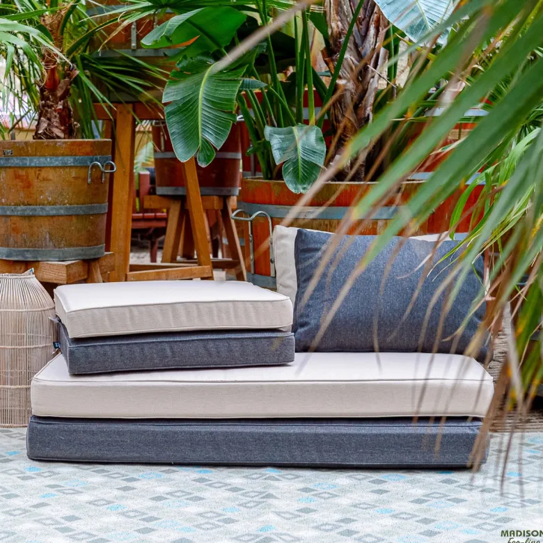Madison Dark canvas eco+ Rugkussen - Set van 2