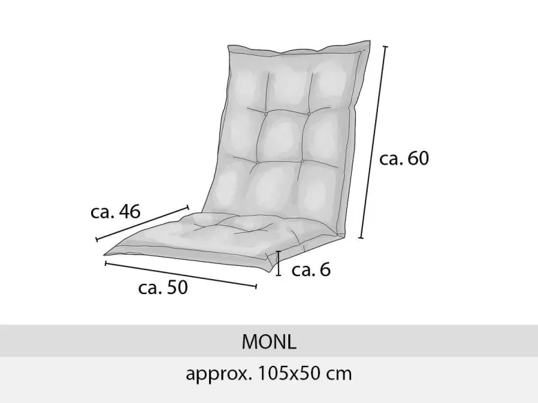 Madison Garden grey lage rug kussen