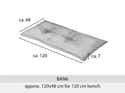 Madison Panama blend bankkussen - 120 cm