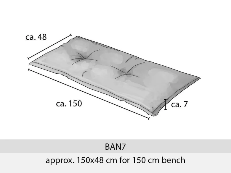 Madison Panama green bankkussen - 150 cm