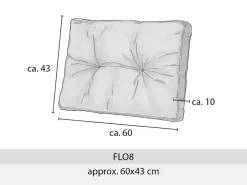 Madison Panama Grey Florance rugkussen