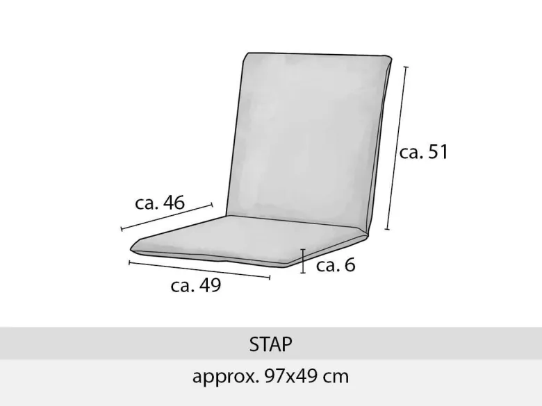 Madison Panama grey stapelstoel kussen