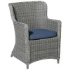 Madison Panama Safier Blue Wicker universeel zitkussen