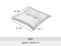Madison Rib Black hocker kussen