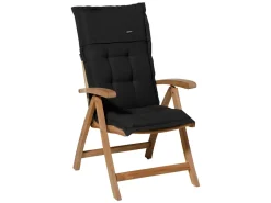 Madison Rib black hoge rug tuinkussen