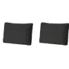 Madison Rib black Rugkussen - Set van 2