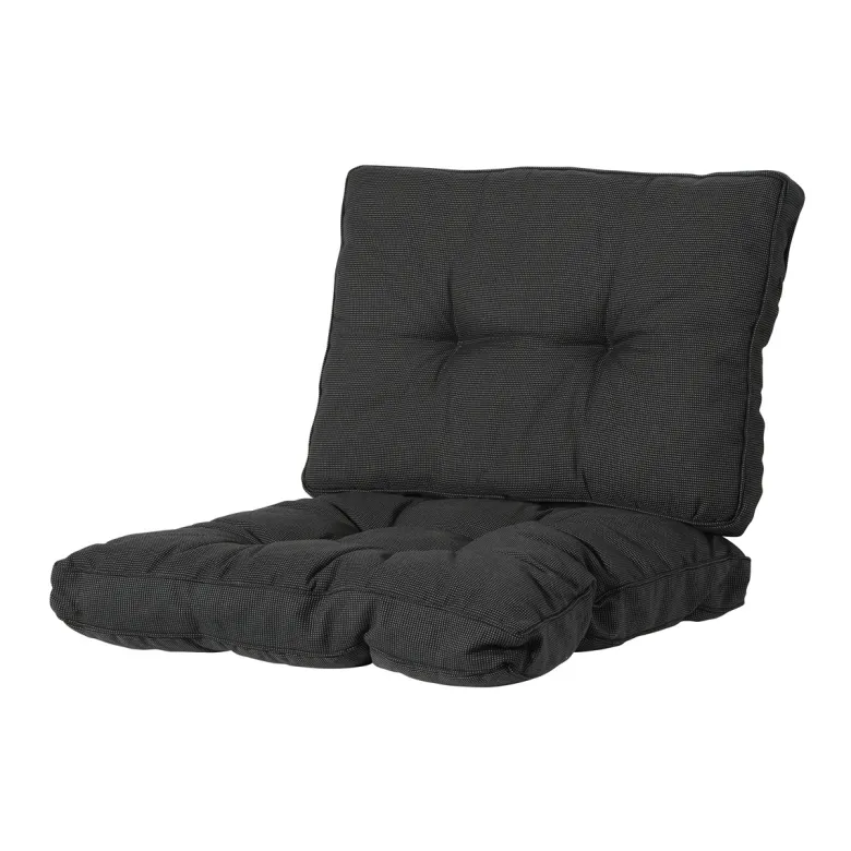 Madison Rib black Rugkussen - Set van 2