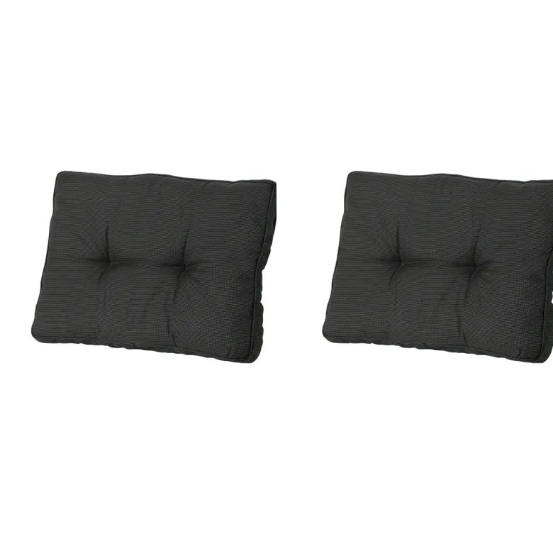 Madison Rib black Rugkussen - Set van 2