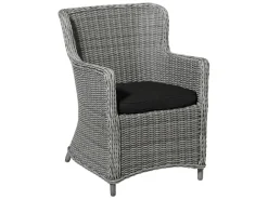 Madison Rib black wicker universeel zitkussen