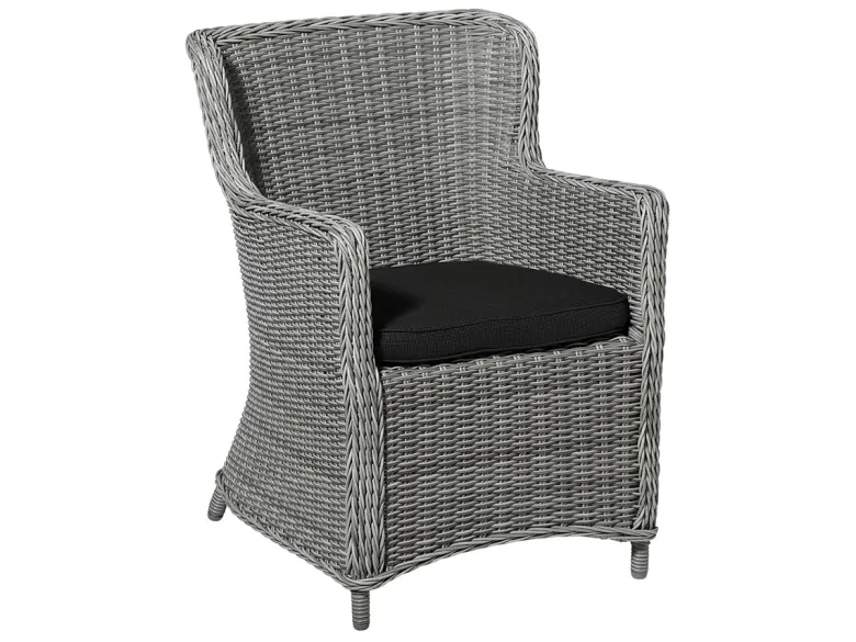 Madison Rib black wicker universeel zitkussen
