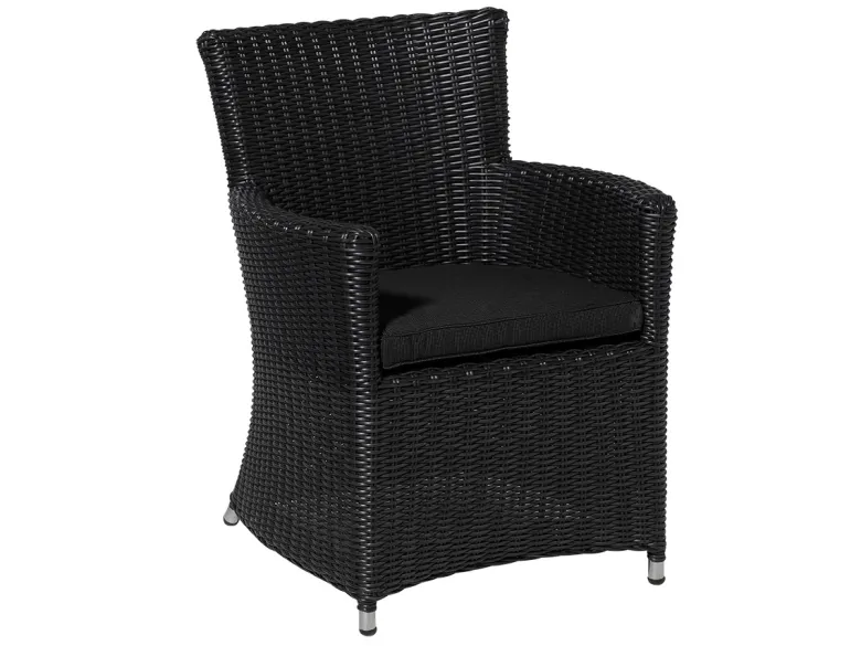 Madison Rib black wicker York zitkussen